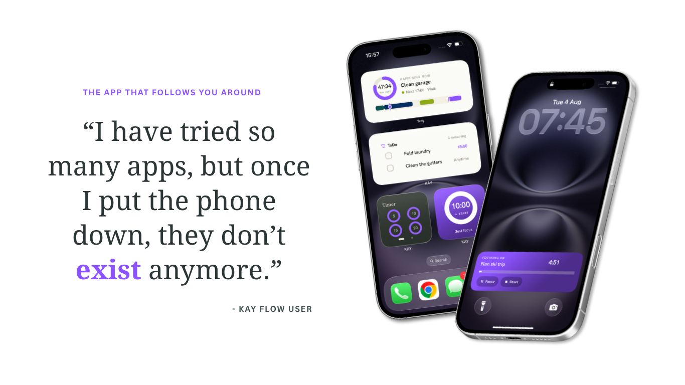 Kay flow home screen widgets