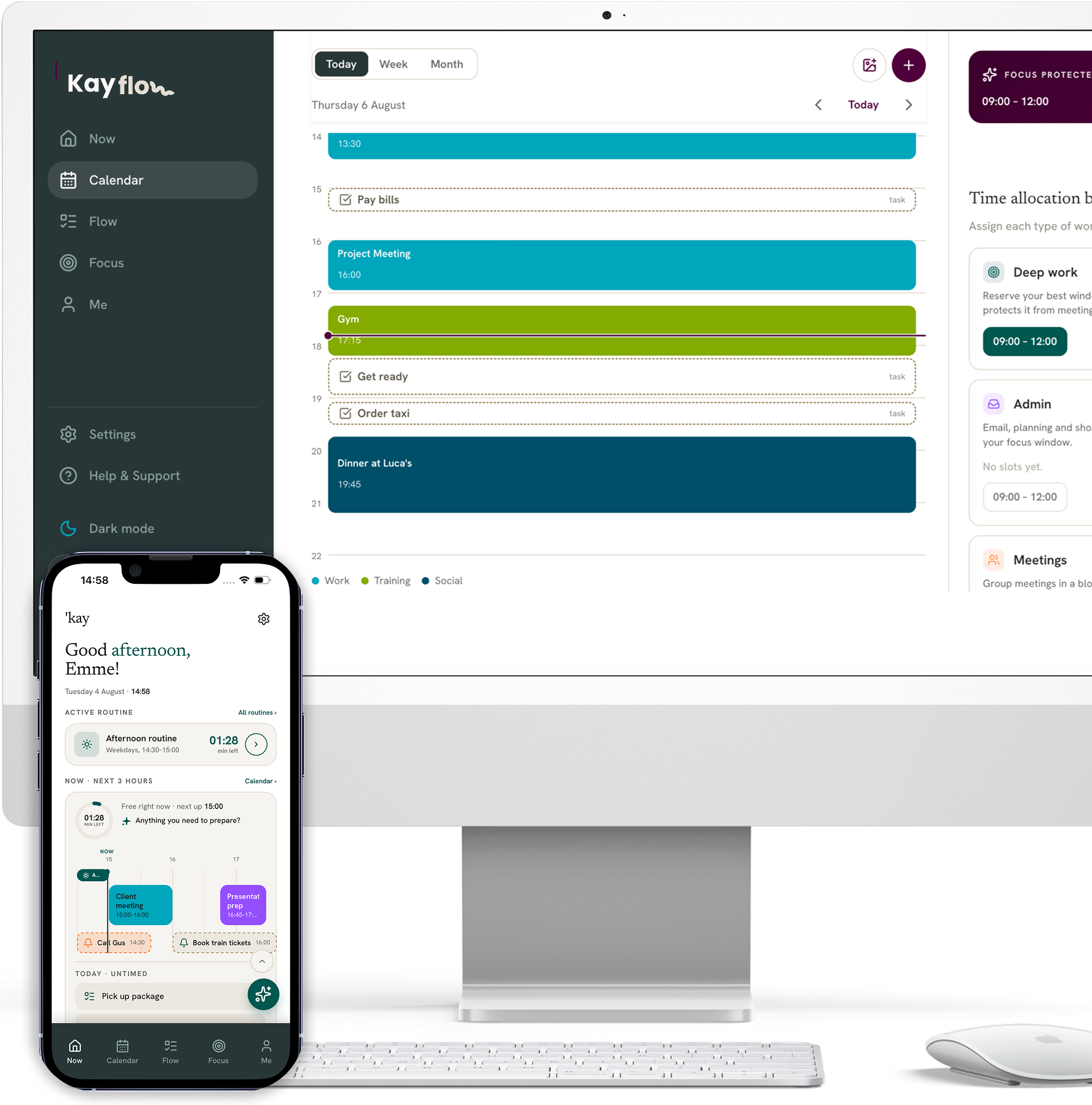 Kay flow on desktop and mobile